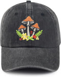 Cute Flower Hat, Elegant Floral Embroidered Adjustable Baseball Cap for Men Women, Gifts for Flower Lovers, Black