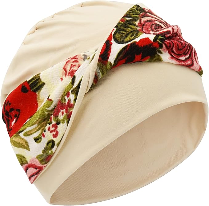 XYIYI Knot Chemo Headwear for Womens Cancer Patients, Stretchy Chemotherapy Headwraps Beanie Hats