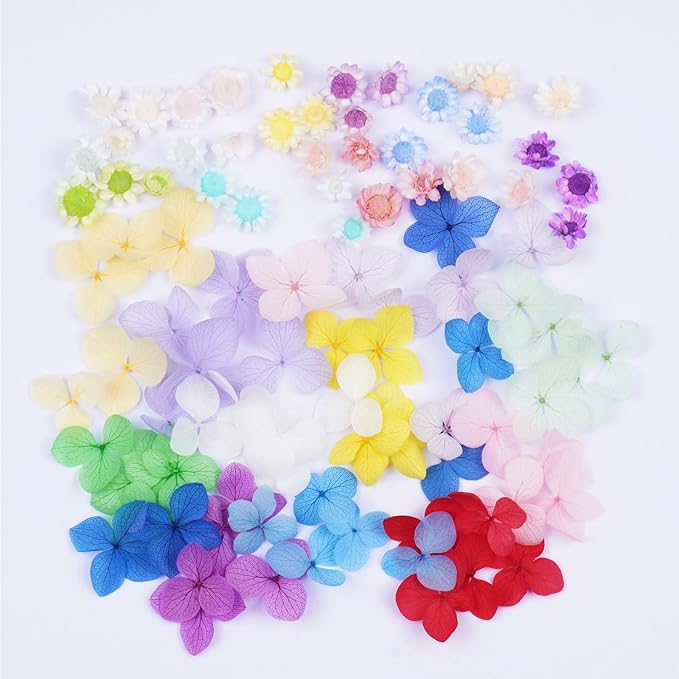96Pcs Small Dried Pressed Flowers for Crafts,Xinxinran Tiny Dry Flower Kit for Nail Art,Epoxy Resin Accessories,Bookmark,Nails, Jewelry Making,Candle,Soap,Resin Molds(2 Boxs)
