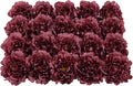 20pcs 5" Artificial Flower Peonies, Silk Peonies with 6" Stems, Flowers Suitable for Wedding Bouquets, Home Party Decoration (Wine Red)