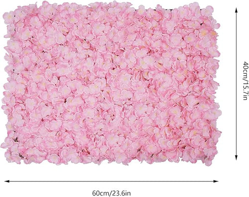 16"x 24" Artificial Flower Wall Panels,Flower Wall Mat Silk Flower Panels for Outdoor Garden Backyard Fence Fence Privacy Screen and Indoor Wall Decor(20Pcs Light Pink)