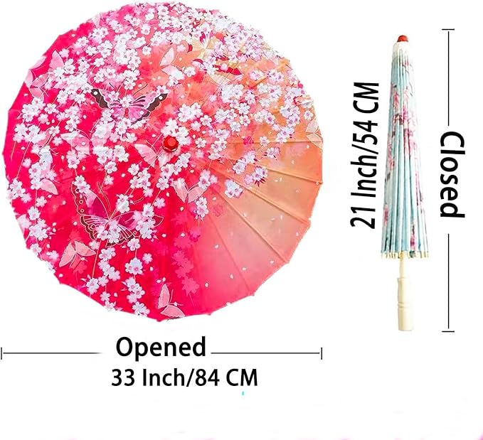 Chinese Japanese Handmade Parasol Umbrella,Asian Decoration DIY Art Dance Classical Umbrella for Wedding Parties Photography Costumes Cosplay