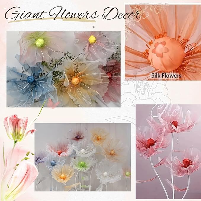 Wedding Decorations for Reception, 5.58 ft Huge Artificial Silk Flower Decoration, Wedding Arrangements, Birthday Party Banquet Background Decor, Shop Window Display (S Orange)