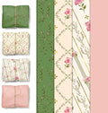 NICROHOME EUR 24 Sheets Floral Tissue Paper, Sage Green and Pink Small Tissue Wrapping Paper for Gift Bags, Birthday, Wedding, Flower Bouquet, Bridal Shower, Christmas Gift Tissue Paper 15x20Inch