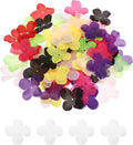 PATIKIL 1.8 Inch (4.5cm) Flowers Patch, 300Pcs Artificial Flowers Handmade Patches Silk Cloth Applique for Scrapbooking Wedding DIY Craft Supplies Card, White