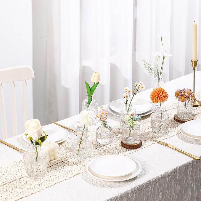 Bud Vases in Bulk 50, Glass Vases for Centerpieces, Small Vases for Flowers, Small Flower Vase for Centerpieces, Mini Vintage Vase, Clear Bud Vases for Wedding Table Decor