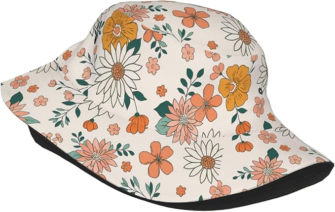 Rustic Autumn Cows and Pumpkins Bucket Hat Novelty Sun Hats Trendy Fisherman Cap for Men and Women