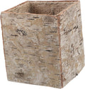 Rustic Birch Bark Flower Pot Decorative Planter for Succulents and Cacti Vintage Wood Bark Vase for Flower Arrangement DIY Holiday Rustic Plant Container for Home Garden Decor