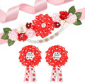 INSYOHO Strawberry Baby Shower Decorations - Adjustable Berry Sweet Theme Maternity Belt with Strawberry Shortcake Baby Shower Decorations, Gender Reveal Party Supplies for Mom to Be