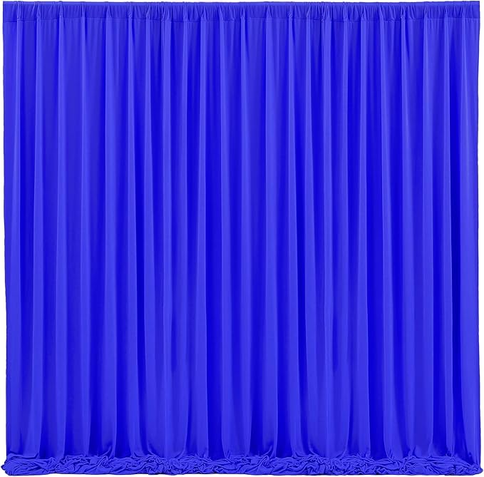 Royal Blue Backdrop Curtains 8 Panels - Wrinkle-Free Polyester Photography Drapes for Baby Shower & Birthday Party - 32 X 10FT