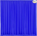 Wish Care Royal Blue Backdrop Curtain 4 Panels - Wrinkle-Free Polyester Photography Drapes for Baby Shower & Birthday Party - 16 X10FT