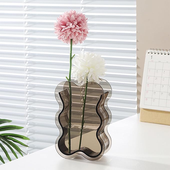Modern Acrylic Flower Vases for Hydroponic Plant Clear Home Decors Creative Table Centerpieces Safe for Kids and Pet