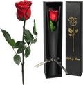 Yamonic Preserved Flower Rose Birthday Gifts for Women, Mothers Day Rose Flowers Gifts for Mom, Real Flower for Women, Grandma, Wife, Girlfriend Gifts for Christmas, Valentine's Day