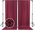 10 x 10 Feet Burgundy Backdrop Curtain for Partie, Background Curtains for Photoshoot, Birthday, Wedding, Halloween, Thanksgiving, Christmas, New Year Party Decorations 5Ft x 10Ft, 2 Panels