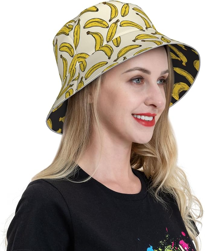 Bucket Hat Double-Side-Wear Reversible Sun Hat Beach Travel Hiking for Women Men