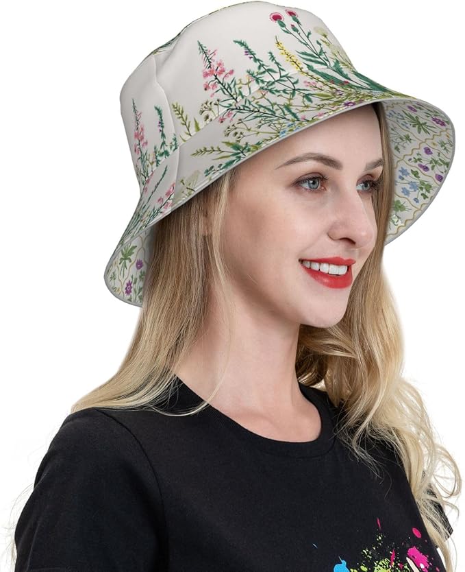 Hat Reversible Fisherman Hats Double Sided Wearing for Women Men Boys Girls