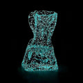 Handmade Luminous Glass Flower Vases,Irregular Shaped Flower Vase,Glass Cylinder Bud Vases,Transparent,7.3 Inches,1 Piece