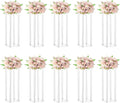 10 Pcs Wedding Centerpieces Acrylic Vases Clear Column Flower Vase Flowers Stand 7.87'' x 7.87'' x 23.6'' Rectangular Flower Display Table Flower Stands for Wedding Party Events Reception Table Decor