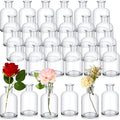 Lallisa 60 Pcs 4 Inches Small Glass Bud Vases Bulk Mini Flower Vases for Centerpieces Decorative Glass Bottles Vintage Rustic Decoration for Wedding Dining Table Home Decor