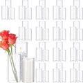 96 Pcs Cylinder Vases Set for Centerpieces, 6/8/10 Inch Tall Clear Glass Vase, Hurricane Floating Candle Holder for Wedding Table Decor, 2.5''/2.7''/3.3''' Diameter (3.3'' X 5.9'',7.9'',9.8'')
