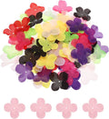 PATIKIL 1.8 Inch (4.5cm) Flowers Patch, 300Pcs Artificial Flowers Handmade Patches Silk Cloth Applique for Scrapbooking Wedding DIY Craft Supplies Card, Pink