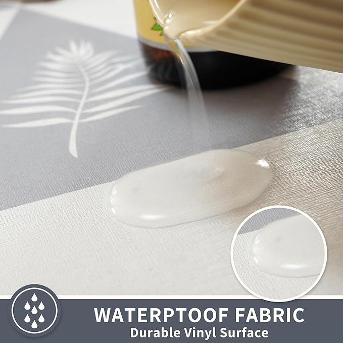 Rectangle Table Cloth,100% Waterproof Tablecloth Oil Proof Spill Proof Vinyl Table Cloth, Wipe Clean Plastic Table Cover for Dining, Camping, Indoor and Outdoor 54" x 78",Triangle
