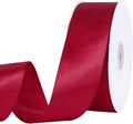 Wine Red Ribbon 1 1/2 inch 60 Yards Maroon Ribbon Burgundy Red Christmas Satin Ribbons for Flower Bouquet Gift Wrapping Crafts Wedding Christmas Decorations