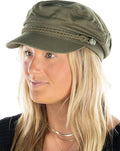 Funky Junque Newsboy Hat for Women – Trendy Greek Fisherman Cap, Classic Women's Baker Boy Newsies Hat, Ladies Fashion Caps