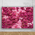 Hot Pink Red Rose Flower Backdrop Flower Wall Backdrop for Girls Woman Birthday Wedding Anniversary Bridal Shower Party Decorations Photo Booth Studio Props Vinyl 12x10ft