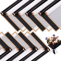 Yahenda 420 Sheet Flower Wrapping Papers Flower Bouquet Paper with Gold Edge Korean Style Bouquet Wrapping for Floral Supplies Wedding Anniversary DIY Gifts, 23 x 23 Inch(Black, White)