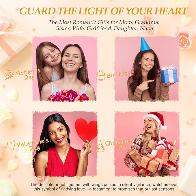Gifts for Mom Grandma Christmas Birthday Preserved Flowers Roses with Heart Necklace Fresh Flowers for delivery Prime Eternal Forever Flower Box Xmas Gifts for Women Mother Her Wife from Daughter