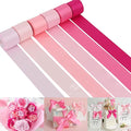 HUIHUANG Pink Ribbon 1-1/2" Satin Ribbon Assorted Pink/Hot Pink Satin Ribbons for Flower Bouquet, Gift Wrapping, Hair Bows Crafts, Wedding Bridal Shower Decor- 6 Rolls, Total 30 Yards