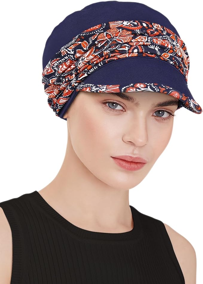 Chemo Headwear Viscose Newsboy Cap for Women Fall and Winter Hats