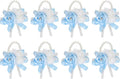MECCANIXITY 8Pcs Wrist Corsage Artificial Flower Bracelets Rose Wrist Bride Groom Decorative for Wedding Ceremony Prom Party Anniversary Sky Blue