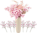 6-Pack 16" Pink Silk Cherry Blossom Branches Flores artificiales para decoracion for Spring Decor Japanese Garden Weddings Home Bedroom Table Centerpieces & Party Decor