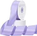Lavender Satin Ribbon, Double Faced 2 Inch X 50 Yards Lavender Ribbon, Premium Satin Ribbon for Gift Wrapping, Crafts, Hair Bow Making, Sewing, Flower Bouquet, Wedding Party Decor
