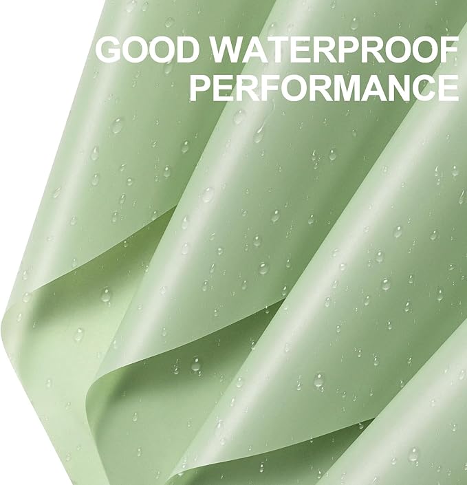 WRAPAHOLIC 20 Sheets Flower Wrapping Paper - 22.4 x 22.4 inch Pure Light Green Water-Resistant Floral Bouquet Wrapping Paper, Florist Supplies Packaging for Wedding Birthday Gift DIY