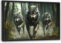Forests Wolf Large Decor Wall Art Wolves Framed Pictures for Living Room, Animal Oversized Canvas Print Painting Modern Extra Large Framed Artwork for Bedroom Office Home Decor 36"x24"