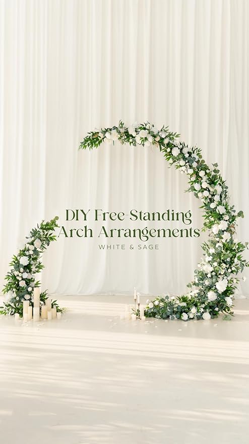 Ling's moment Flowers 16pcs Ivory Blooming Peonies Artificial Flowers with Stem, Artificial Peony Flowers for DIY Wedding Decorations Centerpieces Bouquets Boutonnieres
