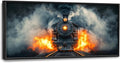 Vintage Train Large Decor Wall Art Framed Pictures for Living Room, Old Locomotive Railway Oversized Canvas Print Painting Modern Extra Large Framed Artwork for Bedroom Office 60"x30"