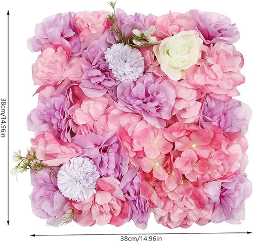 15"x 15" Artificial Flower Wall Panels,Flower Wall Mat Silk Flower Panels for Outdoor Garden Backyard Fence Fence Privacy Screen and Indoor Wall Decor(12Pcs White,Style 3)