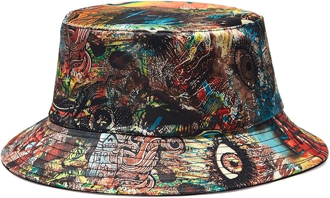 Quanhaigou Bucket Hat for Men Women,Packable Reversible Printed Sun Hats,Fisherman Outdoor Summer Travel Hiking Beach Caps