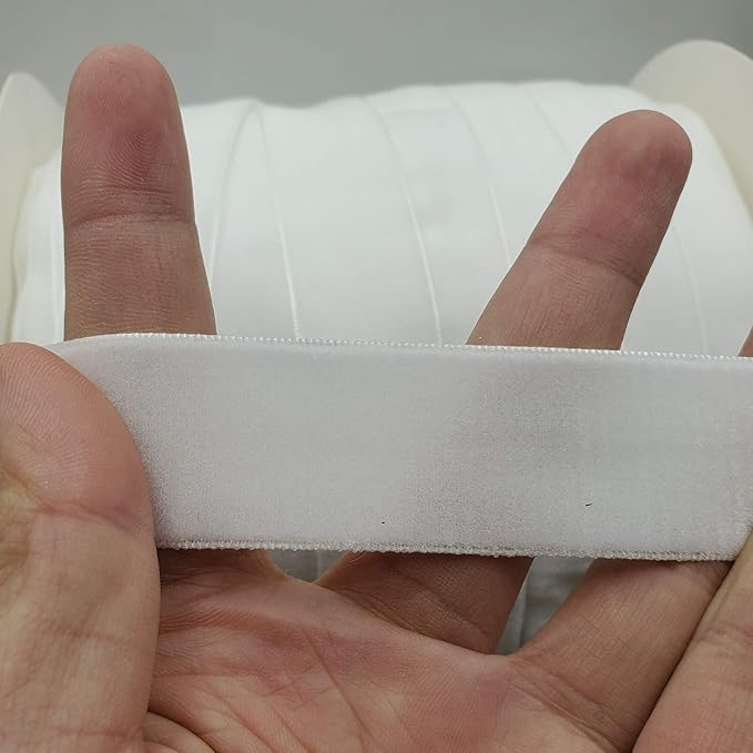 10 Yards Velvet Ribbon Spool (White, 1")