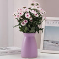 hjn Purpple Flower Vase – Minimalist Ceramic Vase, Decor Vases for Flowers/Centerpieces/Table/Office/Living Room/Bookshelf/Mantel-(Purple)