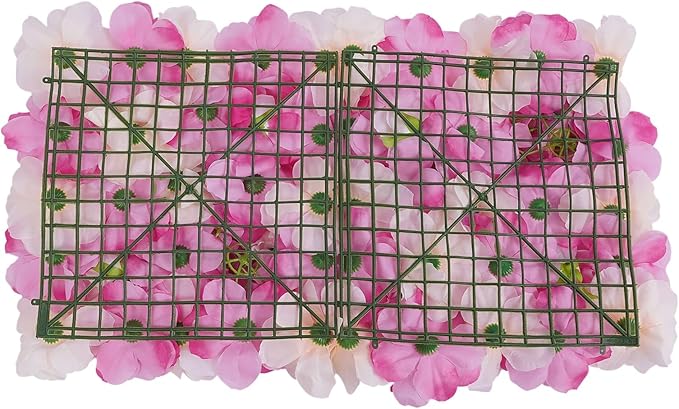 3D Flower Wall Panel 12Pcs Artificial Flower Wall Background Silk Rose Mat for Wedding Wedding Decor Shop Photo Backdrop (Flower Type D)