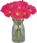 IPOPU Daisies Flowers Artificial,20PCS Gerbera Daisy Artificial Flowers Fake Daisies for Wedding Party Office Home Decorations(Rose Red)