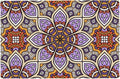 Placemats 4 pcs Mandala Double-Layer Imitation Linen Place Mats Non-Slip Heat-Resistant Tablemats for Home Restaurant Hotel 18×12 Inch