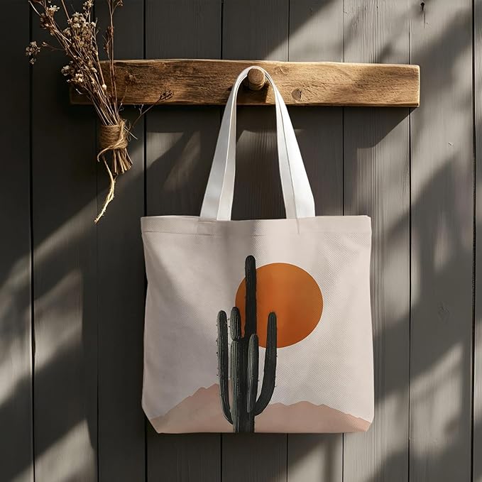 Flowers Tote Bag Gifts for Women, Canvas Aesthetic Reusable Grocery Bags Shopping Bags