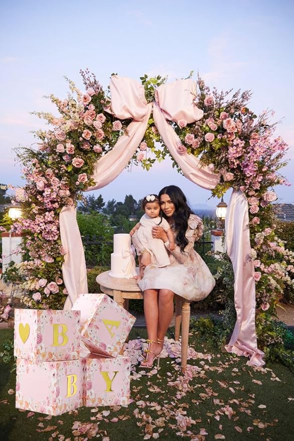 Wildflower Party Boxes, Baby in Bloom Boxes with Letters for Baby Shower Floral Wildflower Birthday Party Decorations Supplies Favors.(4PCS)