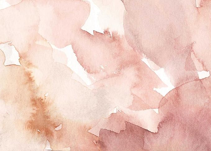 Abstract Wallpaper Mural Pink Watercolor Art Wall Mural for Bedroom Living Room (Not Self-Adhesive)